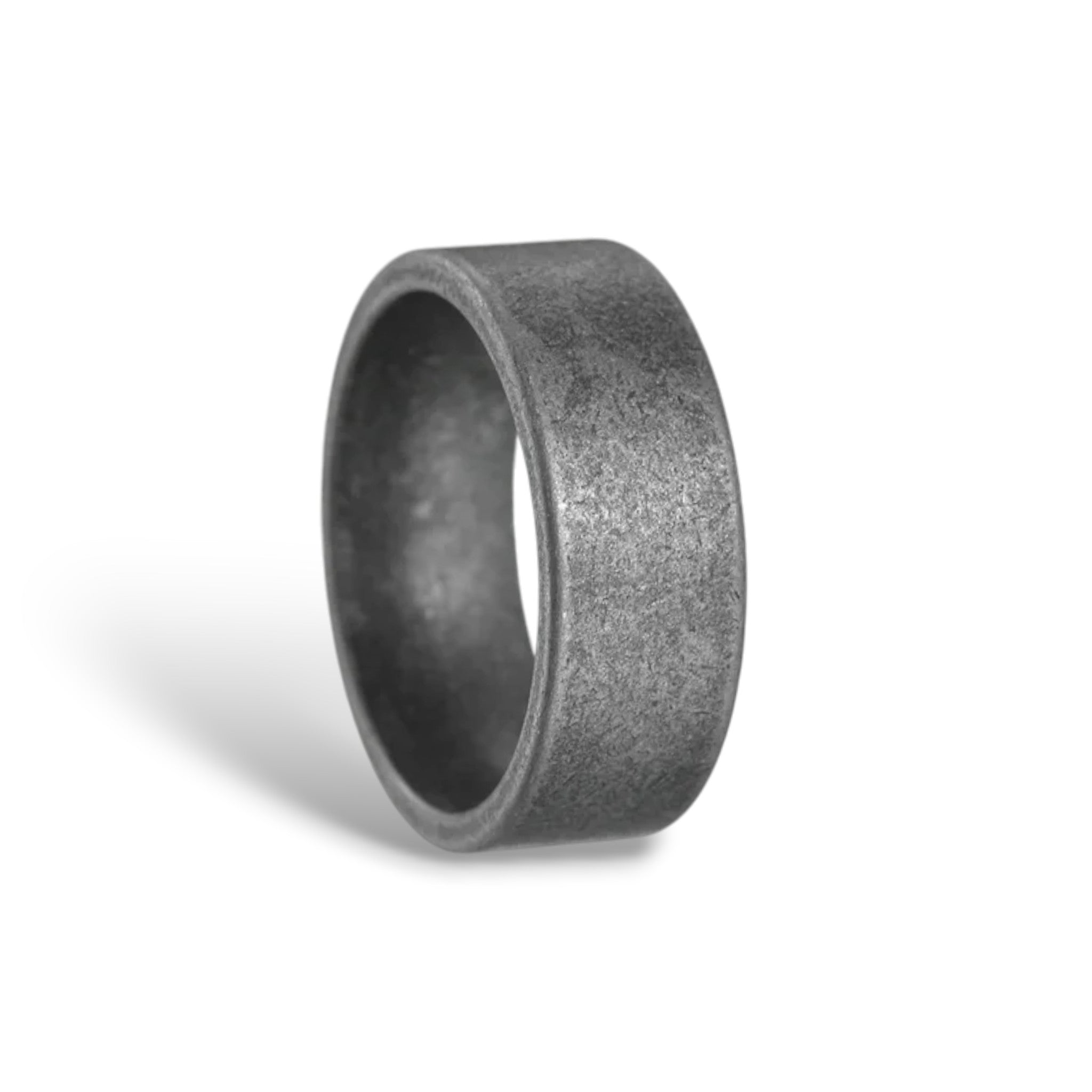 Stainless Steel Antiqued Plain Band Ring