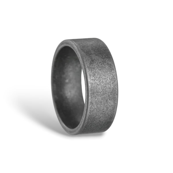 Stainless Steel Antiqued Plain Band Ring