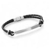 Slim Leather ID Bracelet