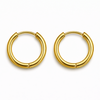 12mm stainless steel hinged hoop earrings in gold finish