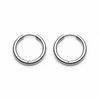 pair of 16 mm silver stainless steel hoop earrings