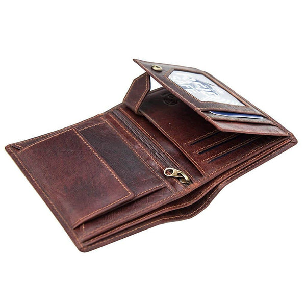 Lazio Oiled Leather RFID Trifold Wallet
