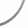 Close up of stainless steel 3mm curb chain showing rounded link detail