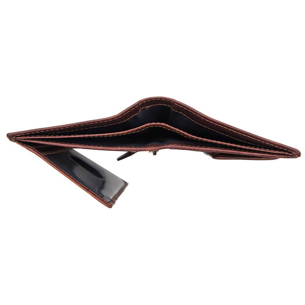 Lazio Oiled Leather RFID Trifold Wallet