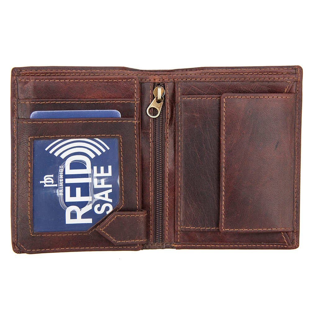 Lazio Oiled Leather RFID Trifold Wallet