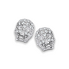 Cubic Zirconia Encrusted Skull Earrings