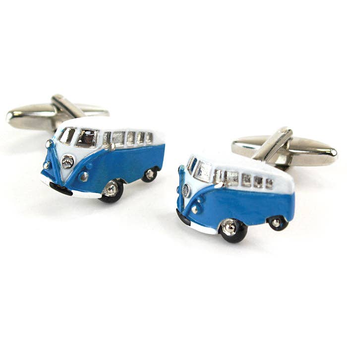 Blue Campervan Cufflinks