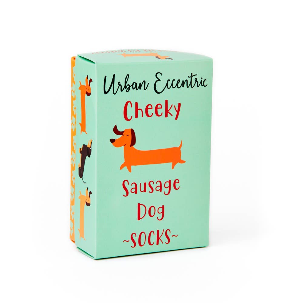 Unisex Cheeky Sausage Dog Gift Box Socks