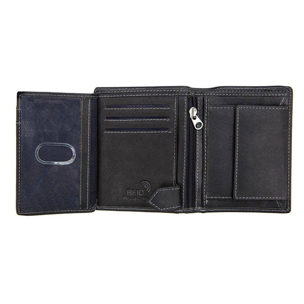 Lazio Oiled Leather RFID Trifold Wallet
