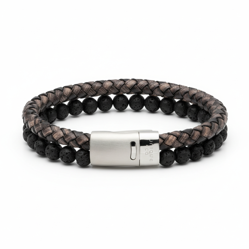 Leather & Bead Bracelet