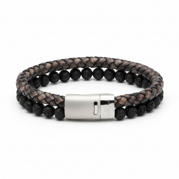 Leather & Bead Bracelet