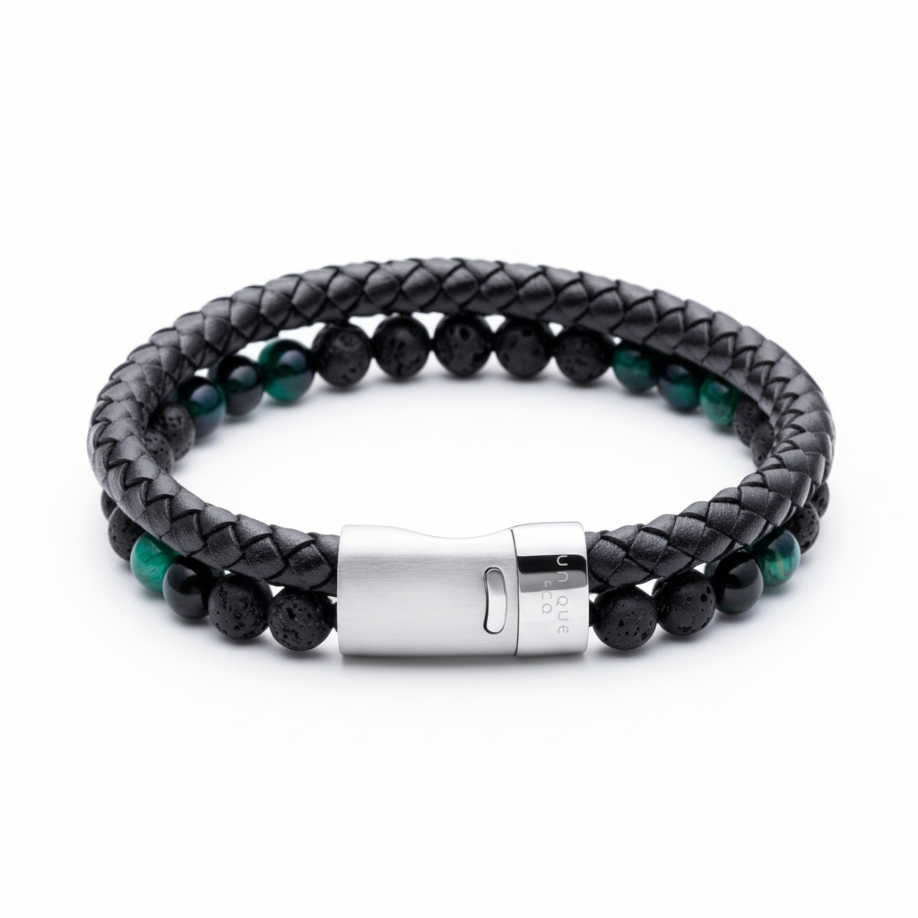 Leather & Bead Bracelet