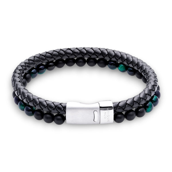 Leather & Bead Bracelet