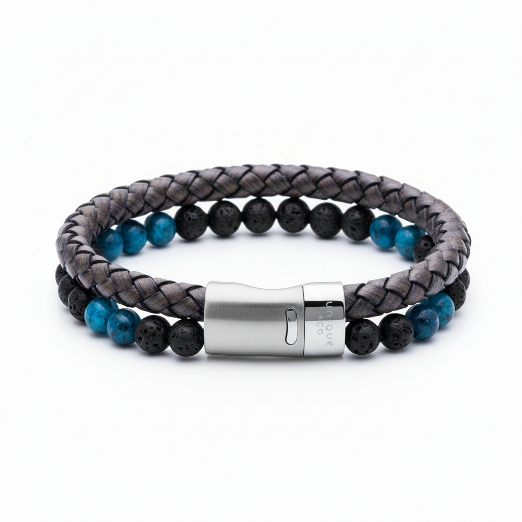 Leather & Bead Bracelet