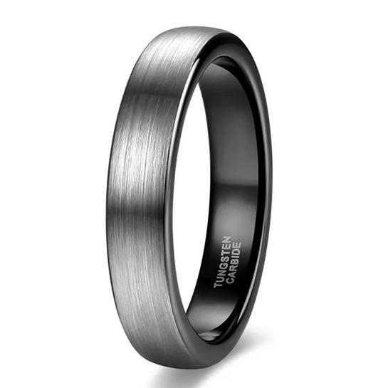 Brushed Plain Band Ring - 4mm