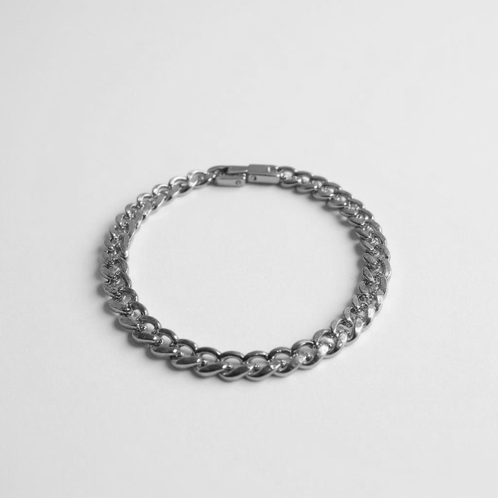 Stainless Steel Curb Chain Bracelet - 6mm