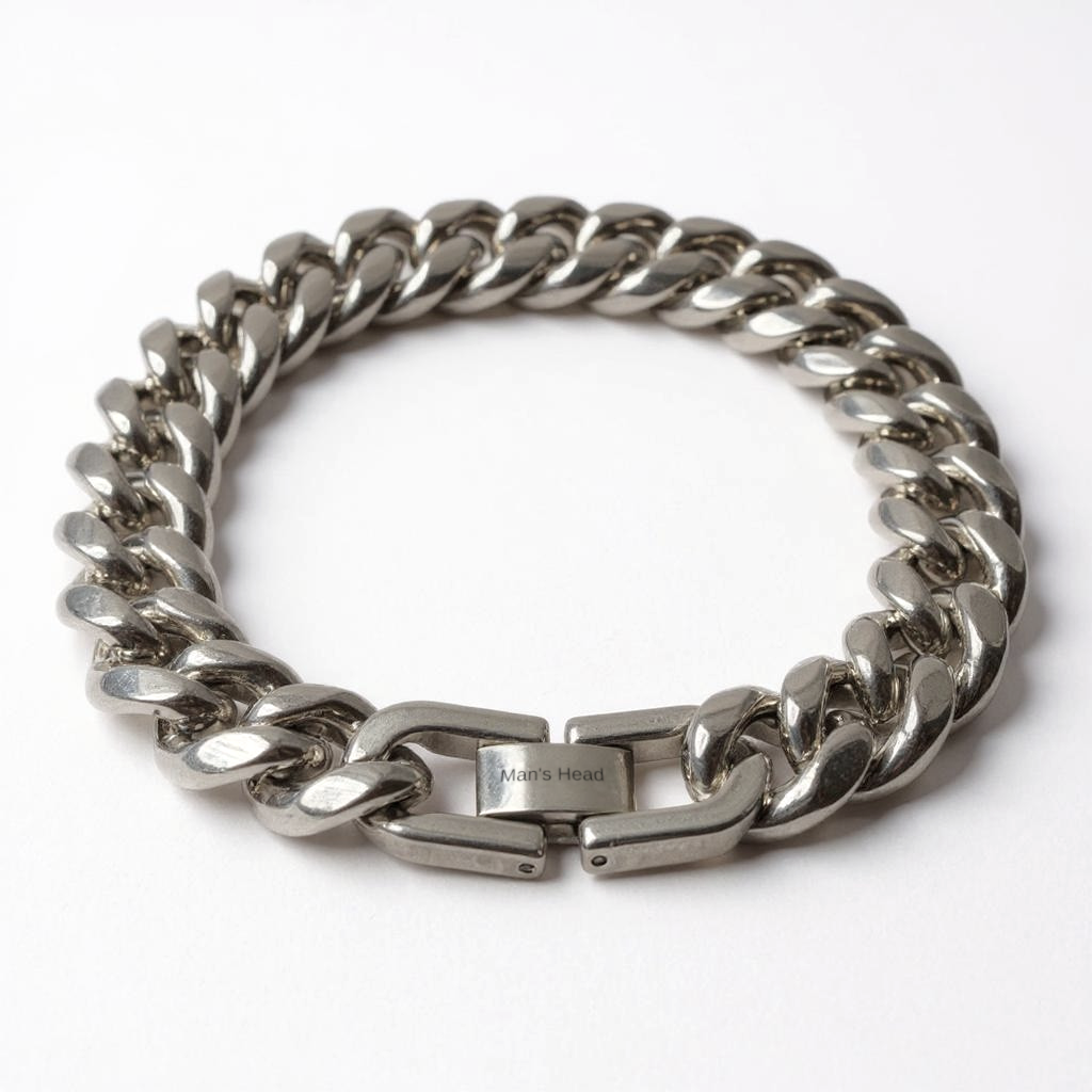Stainless Steel Curb Chain Bracelet - 12mm