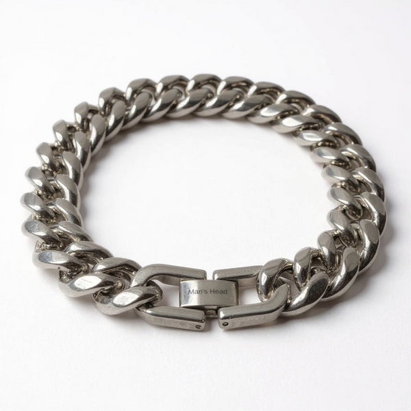 Stainless Steel Curb Chain Bracelet - 12mm