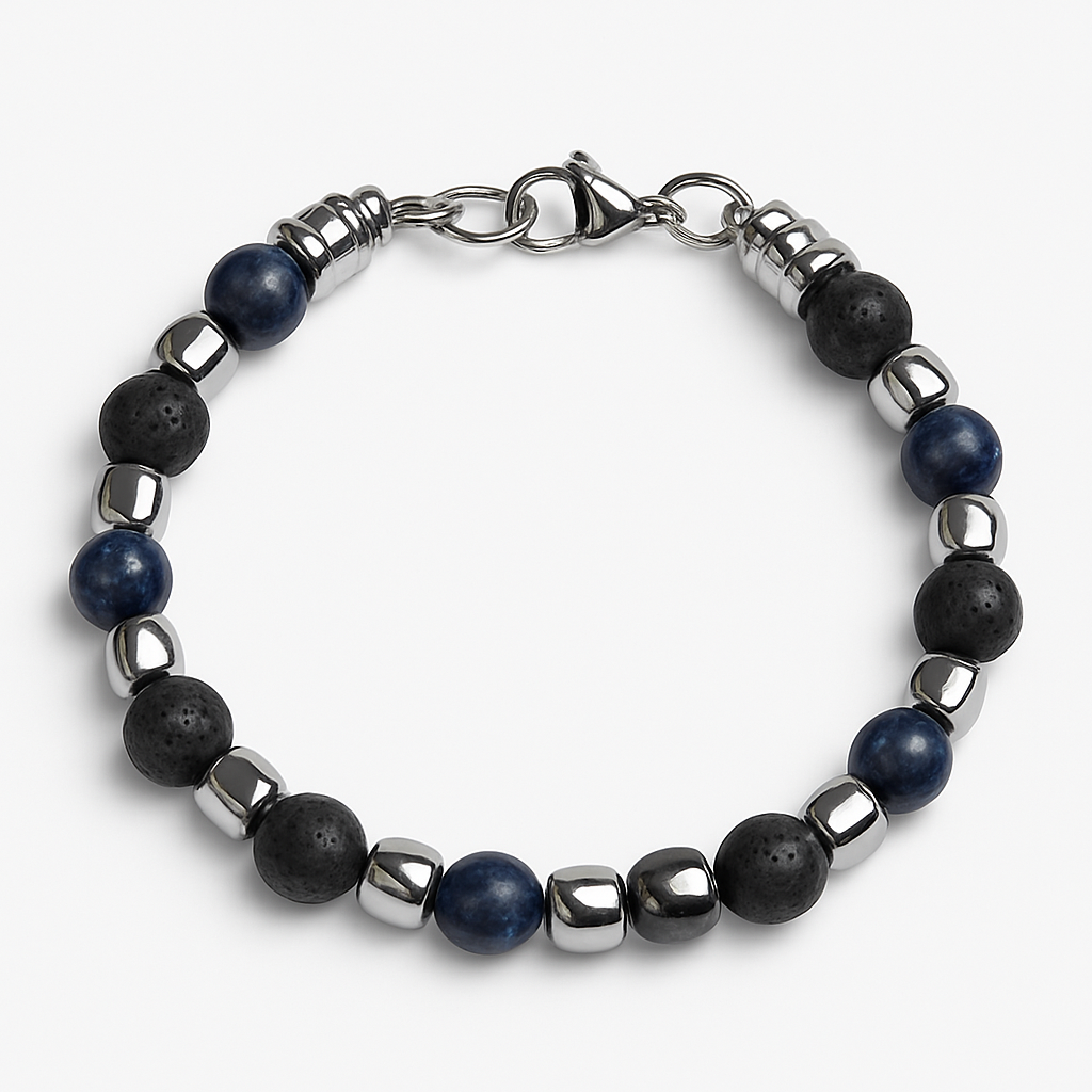 Stainless Steel and Bead Bracelet