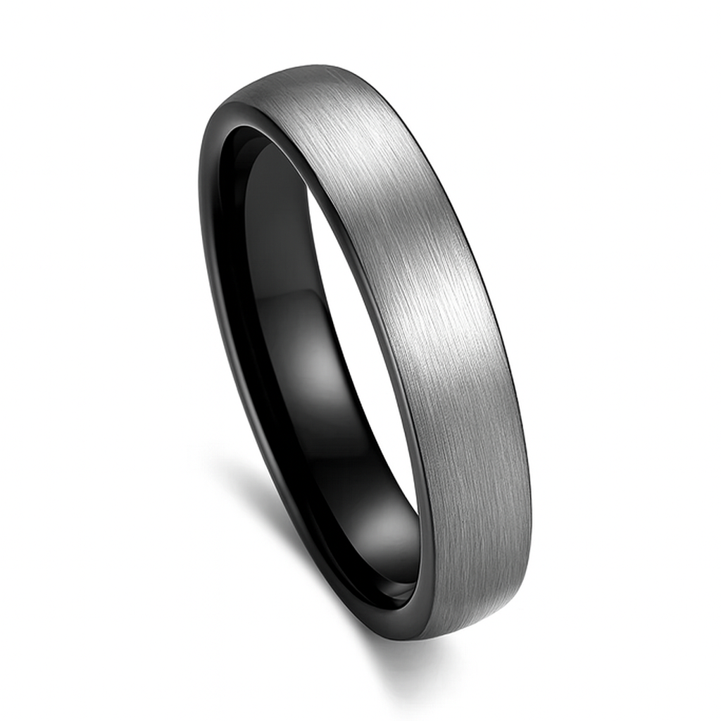 Brushed Tungsten 4mm Ring