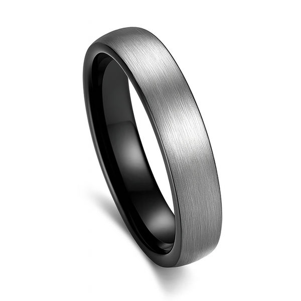 Brushed Tungsten 4mm Ring