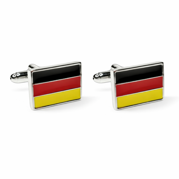 German Flag Stainless Steel Cufflinks