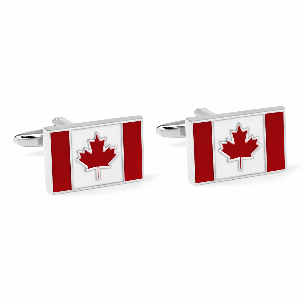 Canadian Flag Stainless Steel Cufflinks