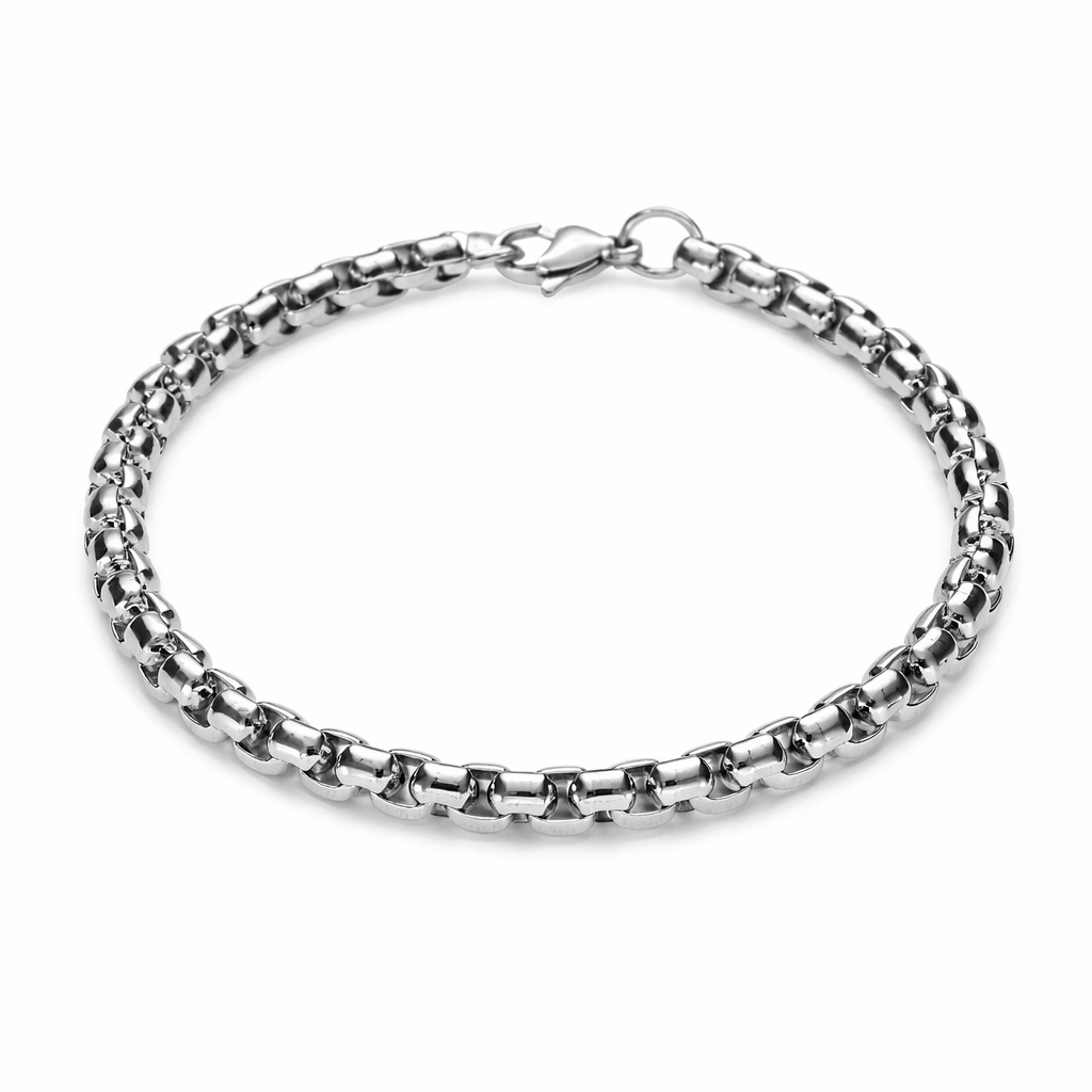 Stainless Steel 4mm Box Link Bracelet