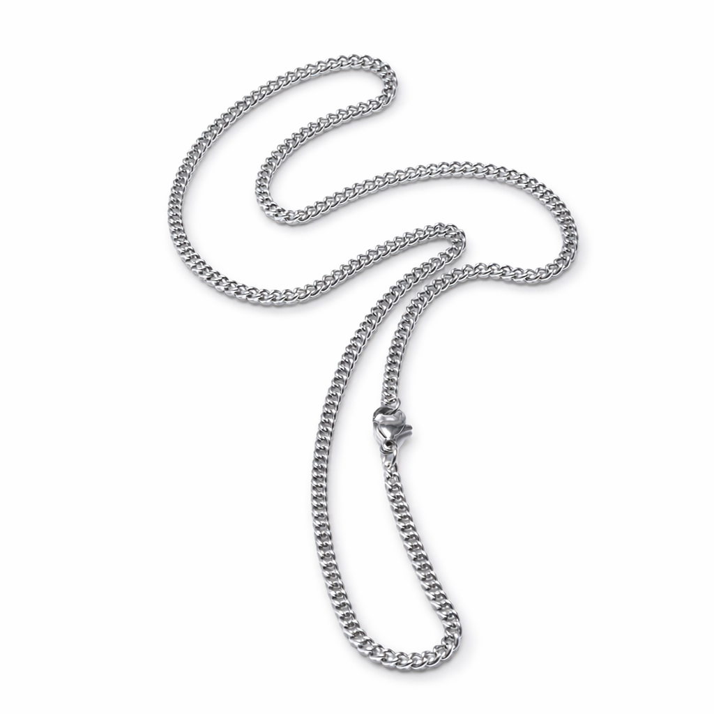 Stainless Steel 3mm Curb Chain Necklace
