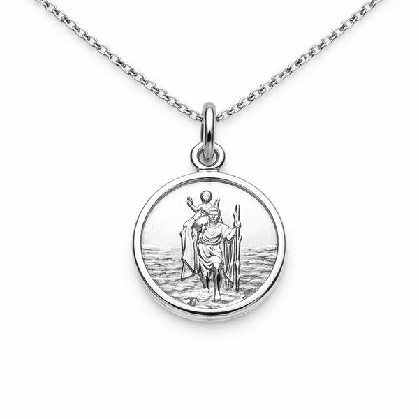 Sterling Silver St Christopher Pendant and Chain