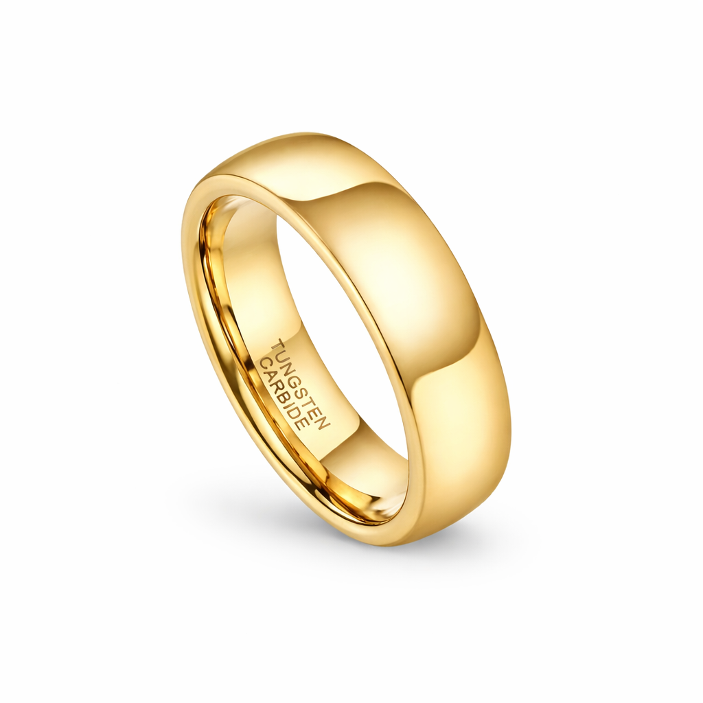 Gold Plated 6mm Tungsten Ring