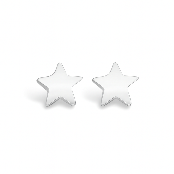 Sterling Silver Star Stud Earrings