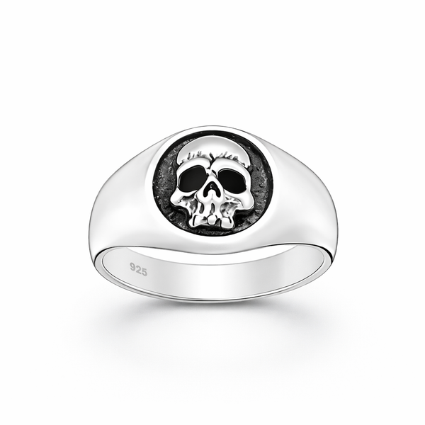 Sterling Silver Oxidised Skull Ring