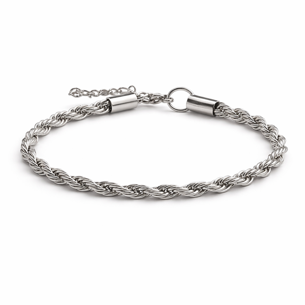 Stainless Steel Rope Chain Bracelet - 4mm