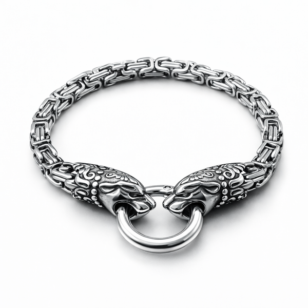 Stainless Steel Viking Dragon Chain Bracelet
