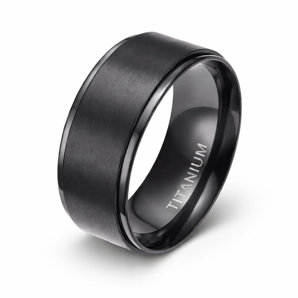 Black Titanium Ring - 10mm