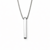 Engravable Stainless Steel Polished Bar Necklace