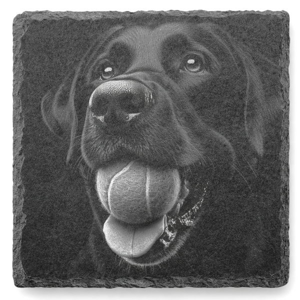 Black Labrador Slate Coaster