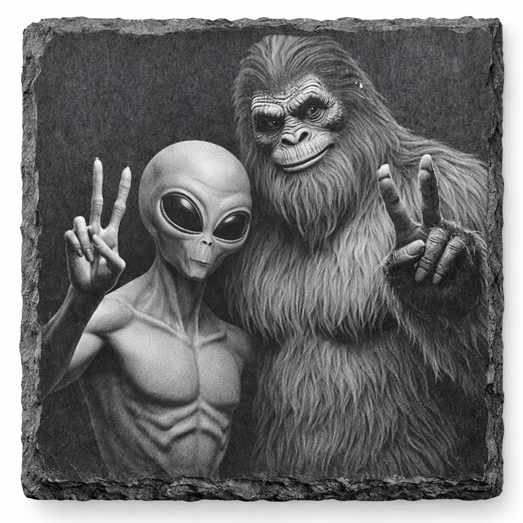 Alien Slate Coaster