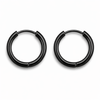 12mm Hinged Hoop Earrings, Stainless Steel, Silver, Black or Gold