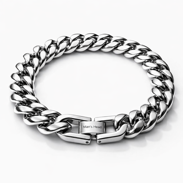 Stainless Steel Curb Chain Bracelet - 12mm