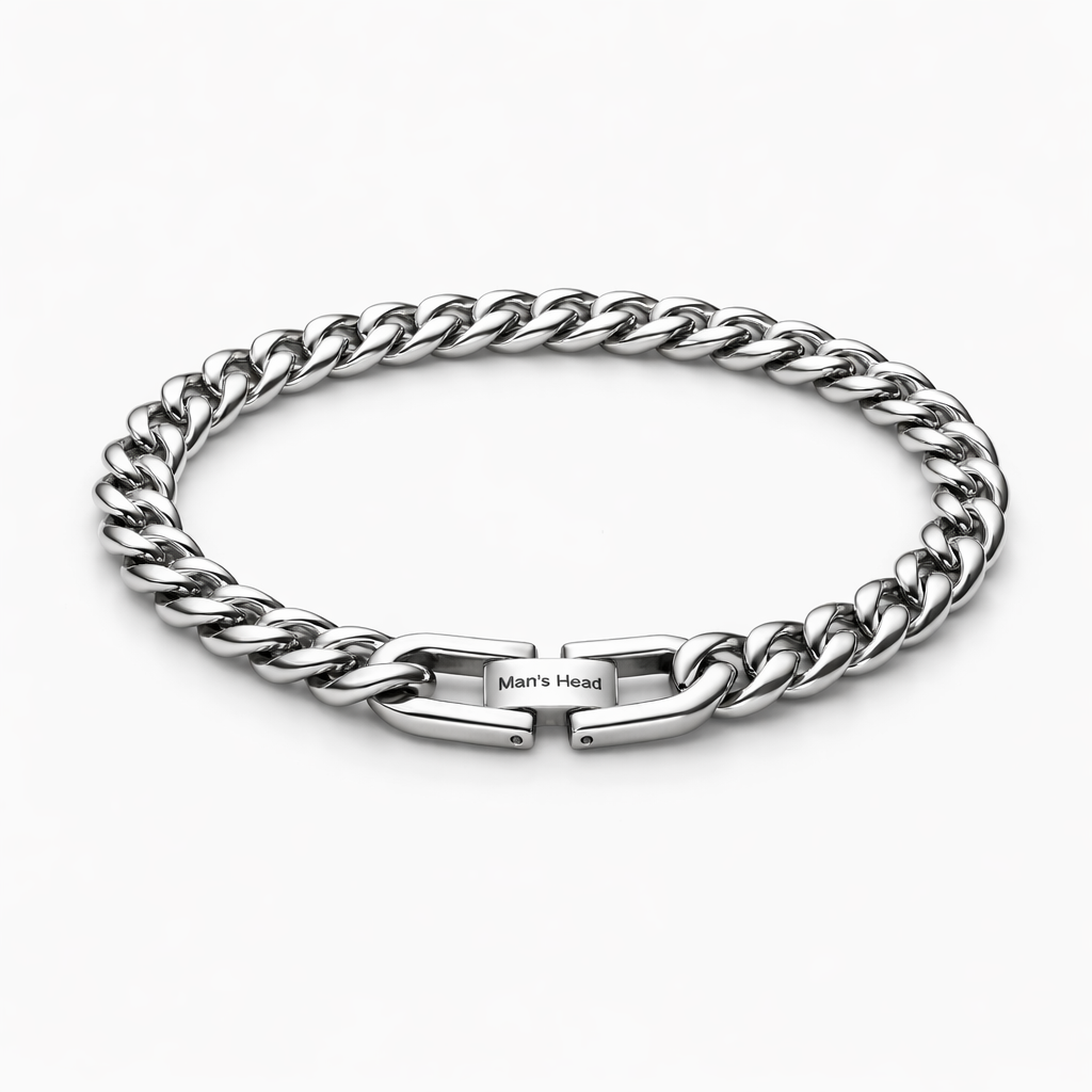 Stainless Steel Curb Chain Bracelet - 8mm