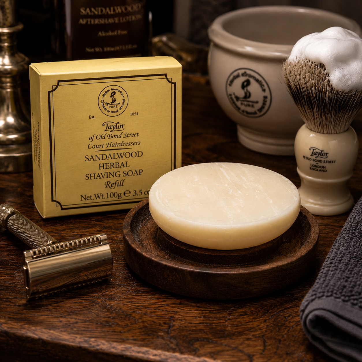 Taylor of Old Bond Street Sandalwood Herbal Shaving Soap Refill 100g