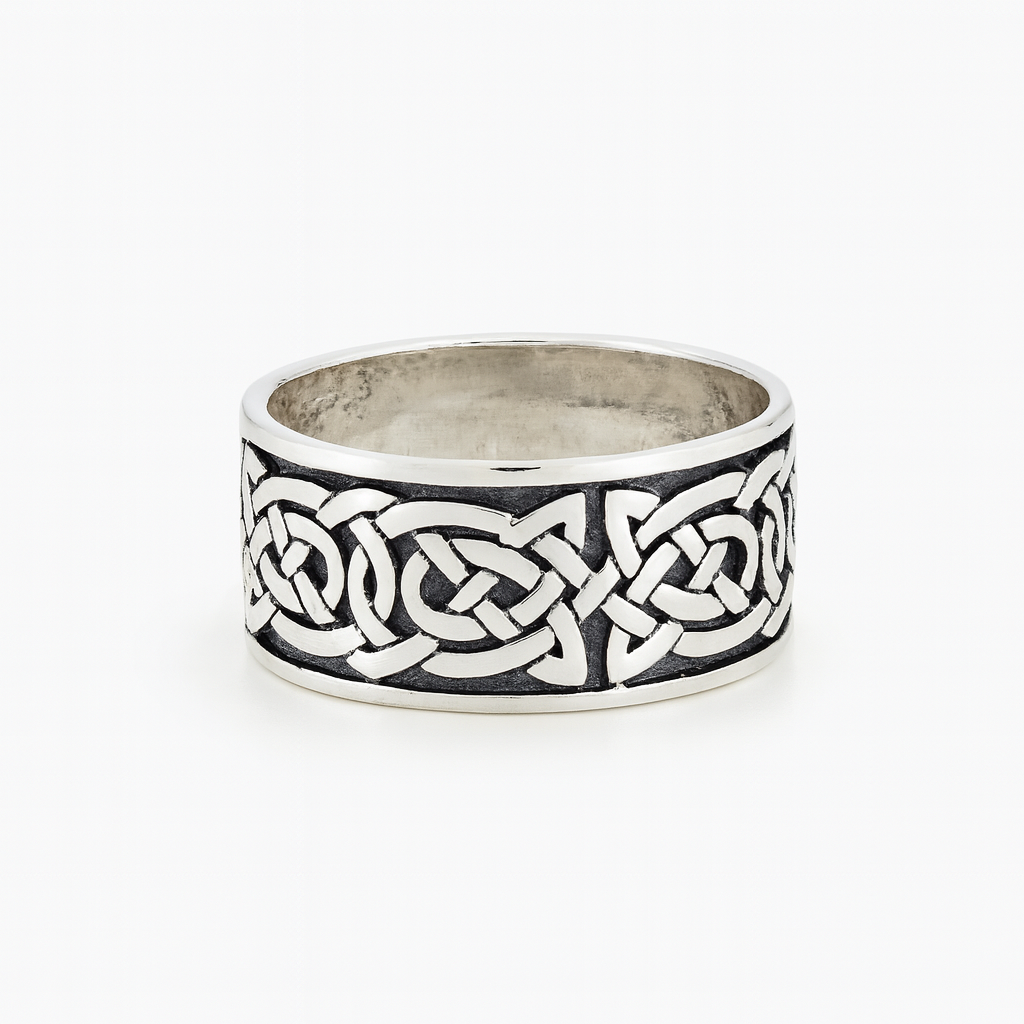Sterling Silver Oxidised Celtic Ring