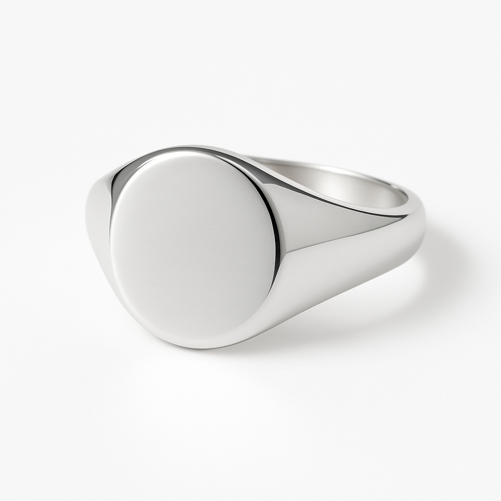 Polished Stainless Steel Signet Ring