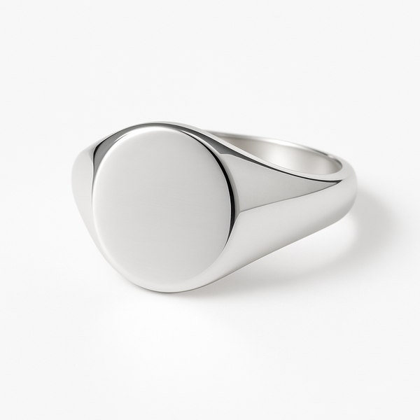 Polished Stainless Steel Signet Ring