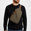 Vintage Waxed Canvas Crossbody Sling Backpack