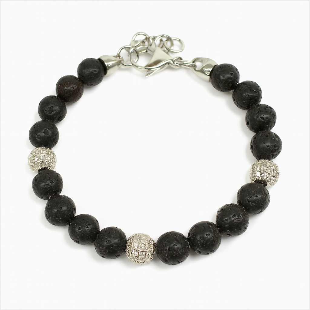 Lava Stone Bead Bracelet