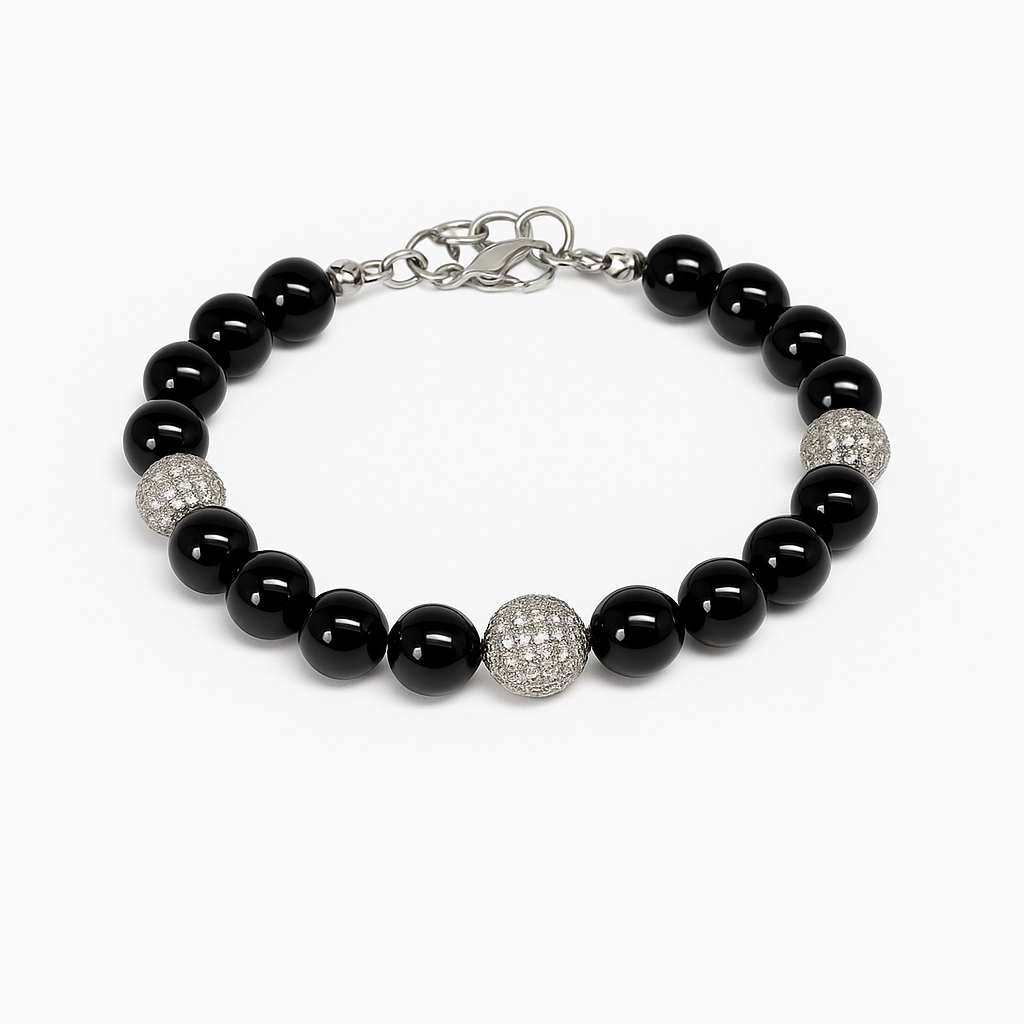 Black Onyx Bead Bracelet