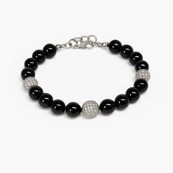 Black Onyx Bead Bracelet